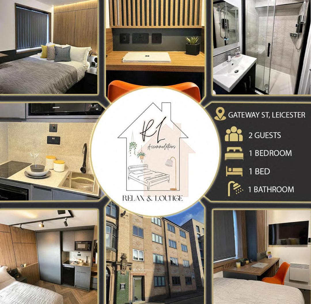 Deluxe 1 Bed Studio 2A Near Royal Infirmary & Dmu Leicester Buitenkant foto